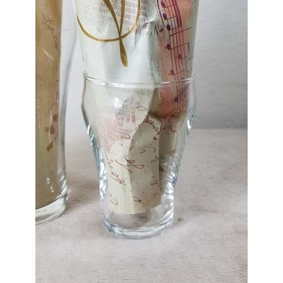 Coca Cola Coke Mini & Medium 80's Clear Glass Bell Shaped White Logo 6" 4" x3 - Picture 6 of 12